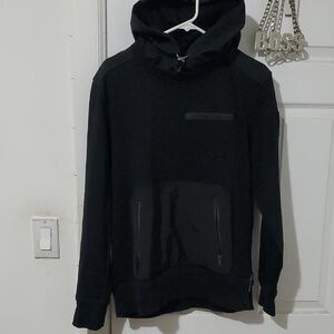 Moose Knuckles Black Jacket with Logo Detail